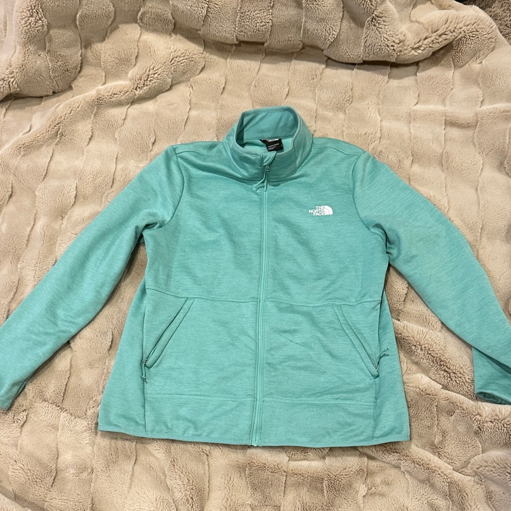 The North Face TNF Heathered Teal Women’s Fleece Full Zip